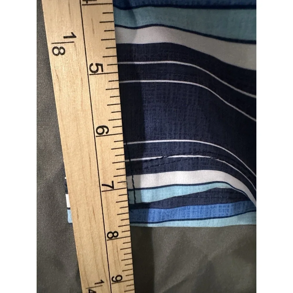 Speedo Men's Tech Volley Swim Shorts Trunks Comfort Liner Blue Striped XL NWT